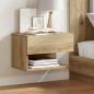 Preview: ARDEBO.de - Wand-Nachttische 2 Stk. Artisan-Eiche