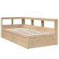 Preview: Massivholzbett mit Regal ohne Matratze 90x190 cm Kiefer