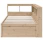 Preview: Massivholzbett mit Regal ohne Matratze 90x190 cm Kiefer