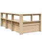 Preview: Massivholzbett mit Regal ohne Matratze 90x190 cm Kiefer