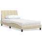 Preview: ARDEBO.de - Bett mit Matratze Creme 100x200 cm Stoff