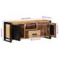 Preview: TV-Schrank 100x30x40 cm Massivholz Mango