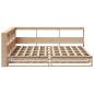 Preview: Massivholzbett mit Regal ohne Matratze 160x200 cm Kiefer