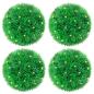 Preview: ARDEBO.de - Künstliche Buchsbaumkugeln mit LED-Leuchten 4 Stk. Grün 12 cm