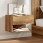 Preview: ARDEBO.de - Wand-Nachttisch Artisan-Eiche
