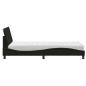 Preview: Bett mit Matratze Schwarz 80x200 cm Stoff