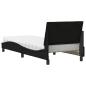 Preview: Bett mit Matratze Schwarz 80x200 cm Stoff
