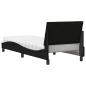 Preview: Bett mit Matratze Schwarz 90x190 cm Stoff