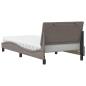 Preview: Bett mit Matratze Taupe 100x200 cm Stoff