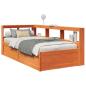 Preview: ARDEBO.de - Massivholzbett mit Regal ohne Matratze Wachsbraun 90x200 cm