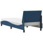 Preview: Bett mit Matratze Blau 80x200 cm Stoff