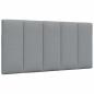 Preview: Bett mit Matratze Hellgrau 100x200 cm Stoff