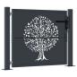 Preview: Gartentor Anthrazit 105x80 cm Stahl Baum-Design