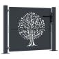 Preview: Gartentor Anthrazit 105x80 cm Stahl Baum-Design