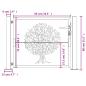 Preview: Gartentor Anthrazit 105x80 cm Stahl Baum-Design