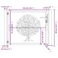 Preview: Gartentor Anthrazit 105x80 cm Stahl Baum-Design