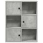 Preview: Bücherregal Betongrau 60x24x76,5 cm Holzwerkstoff