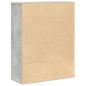 Preview: Bücherregal Betongrau 60x24x76,5 cm Holzwerkstoff
