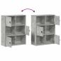 Preview: Bücherregal Betongrau 60x24x76,5 cm Holzwerkstoff