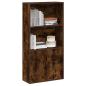 Preview: ARDEBO.de - Bücherregal Räuchereiche 60x24x120 cm Holzwerkstoff