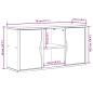Preview: TV-Schrank ODDA 79x24x40,5 cm Massivholz Kiefer