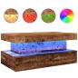 Preview: Couchtisch mit LED-Leuchten Altholz-Optik 90x50x40 cm