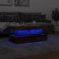 Preview: Couchtisch mit LED-Leuchten Altholz-Optik 90x50x40 cm