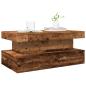 Preview: Couchtisch mit LED-Leuchten Altholz-Optik 90x50x40 cm