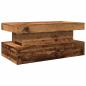 Preview: Couchtisch mit LED-Leuchten Altholz-Optik 90x50x40 cm