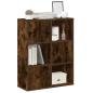 Preview: ARDEBO.de - Bücherregal Räuchereiche 60x24x76,5 cm Holzwerkstoff