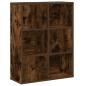 Preview: Bücherregal Räuchereiche 60x24x76,5 cm Holzwerkstoff