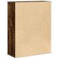 Preview: Bücherregal Räuchereiche 60x24x76,5 cm Holzwerkstoff
