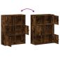 Preview: Bücherregal Räuchereiche 60x24x76,5 cm Holzwerkstoff