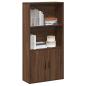 Preview: ARDEBO.de - Bücherregal Braun Eichen-Optik 60x24x120 cm Holzwerkstoff