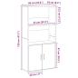 Preview: Bücherregal Braun Eichen-Optik 60x24x120 cm Holzwerkstoff