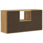 Preview: TV-Schrank mit Schublade ODDA 79x24x40,5 cm Massivholz Kiefer