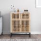 Preview: ARDEBO.de - Sideboard Weiß 60x30x75 cm Holzwerkstoff