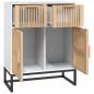 Preview: Sideboard Weiß 60x30x75 cm Holzwerkstoff