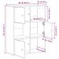 Preview: Bücherregal Weiß 60x24x76,5 cm Holzwerkstoff