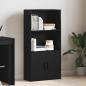 Preview: Bücherregal Schwarz Eichen-Optik 60x24x120 cm Holzwerkstoff