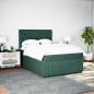 Preview: Boxspringbett mit Matratze Dunkelgrün 140x200 cm Samt