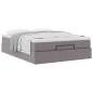 Preview: Ottoman-Bett mit Matratze Grau 140x200 cm Kunstleder