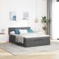 Preview: Ottoman-Bett mit Matratze Dunkelgrau 140x200 cm Stoff