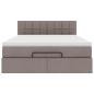 Preview: Ottoman-Bett mit Matratze Taupe 140x200 cm Stoff