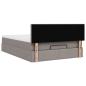 Preview: Ottoman-Bett mit Matratze Taupe 140x200 cm Stoff