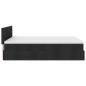 Preview: Ottoman-Bett mit Matratze Schwarz 140x200 cm Stoff