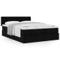 Preview: Ottoman-Bett mit Matratze Schwarz 140x200 cm Stoff