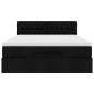 Preview: Ottoman-Bett mit Matratze Schwarz 140x200 cm Stoff