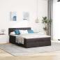 Preview: Ottoman-Bett mit Matratze Dunkelbraun 140x200 cm Stoff