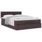 Preview: Ottoman-Bett mit Matratze Dunkelbraun 140x200 cm Stoff
